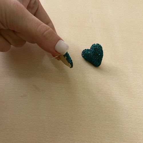 Earrings with rhinestones like new in nice color