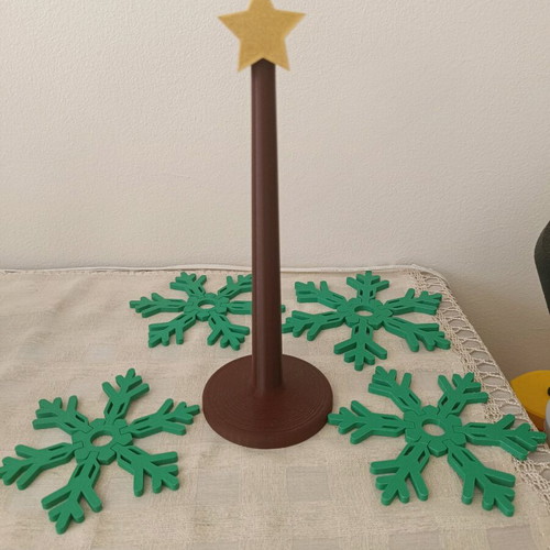 Christmas tree coaster for 4 glasses, new