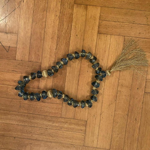 Crystal worry beads like new, sea color with golden tassel