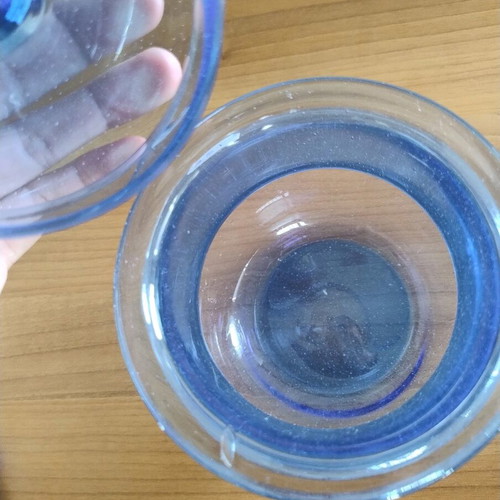 Large storage container blue with lid like new