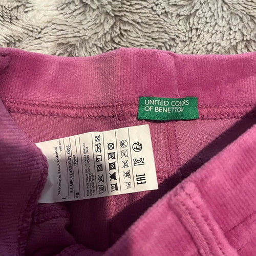 Benetton corduroy leggings pack of 2, like new, pink and purple