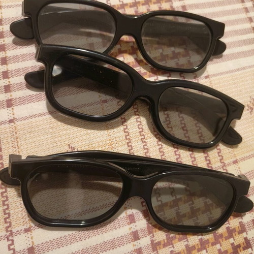 3d glasses used, pack of 3 pairs