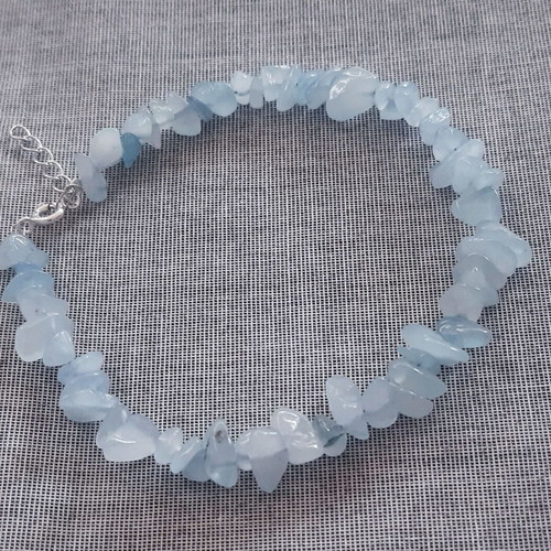 Juliet bracelet handmade with natural aquamarine stones and 925 silver, new