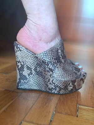 Jeffrey Campbell Mansfield γκρι snake πλατφόρμες καινούργιες, νούμερο 37