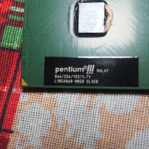 Pentium III with cooler used, retro opportunity