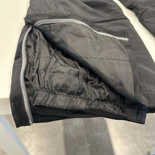 Etirel unisex ski pants, black, size Large, zipper pocket
