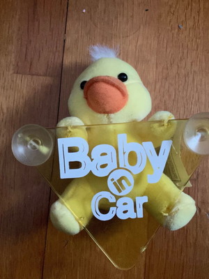 Baby in car λούτρινο κίτρινο παπάκι με βεντούζες καινούργιο
