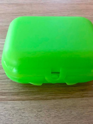 Tupperware To Go Mini Twin lunch box used, green