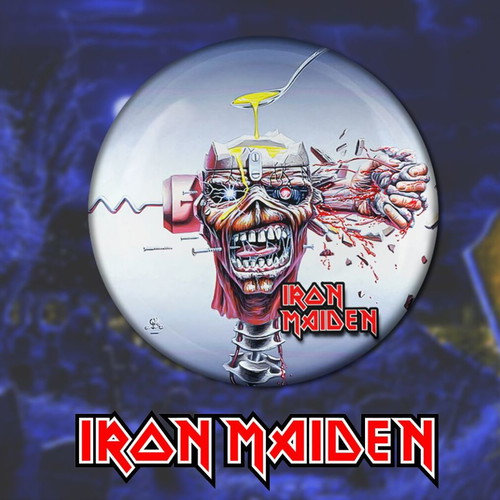 Iron Maiden pins set of 8, 3cm, high resolution, new