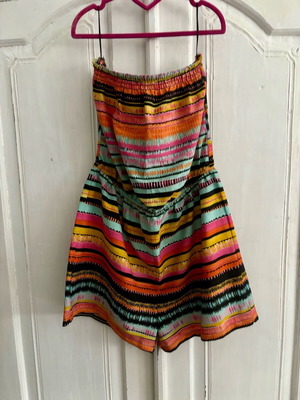 Jumpsuit πολύχρωμο σαν καινούργιο, strapless με λάστιχο στη μέση