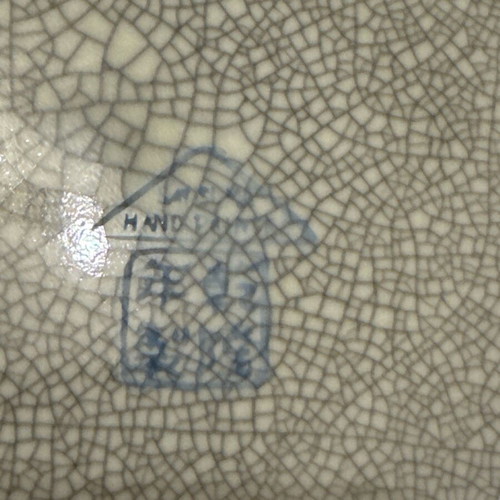 Decorative handmade plate used with embossed design and damage