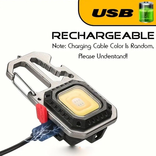Survival multitool carabiner new with flashlight and multiple functions