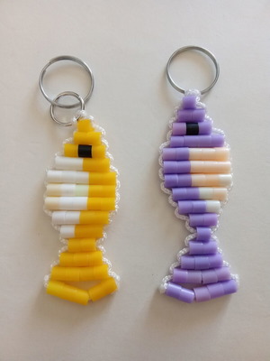 Handmade unique keychains duo