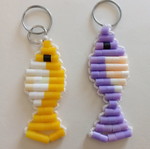 Handmade unique keychains duo