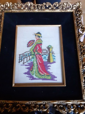 Χειροποίητοι κεντητοί πίνακες μεταχειρισμένοι, πακέτο 6 τεμαχίων