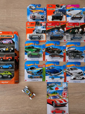 Hot Wheels Matchbox 1:64 μοντέλα καινούργια, σετ 19 τεμαχίων