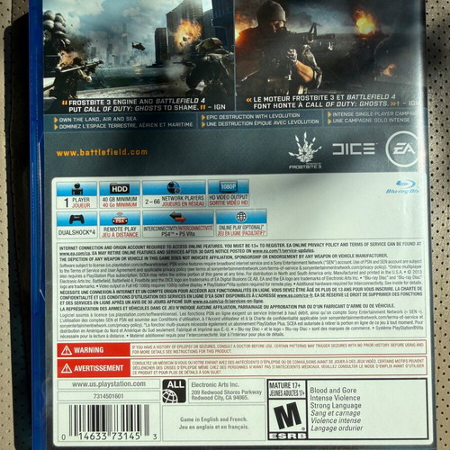 Battlefield 4 PS4 game