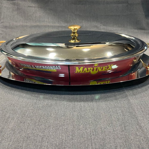 Marinex serving set with lid and oval tray new