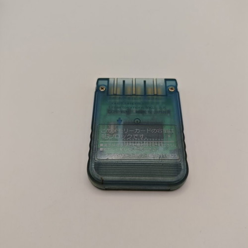 PlayStation 1 Memory Card Clear Blue used, official Sony