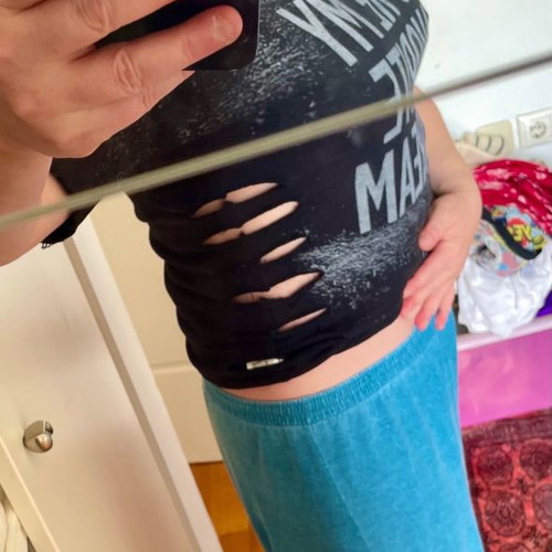 L.A Dolls medium cropped distressed style sweatshirt, perfect condition