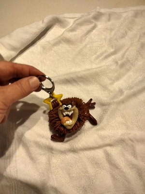 Vintage Looney Tunes Taz Keychain like new