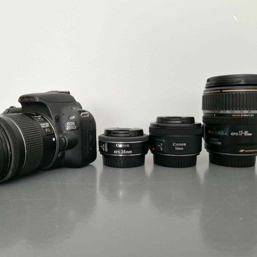Canon DSLR EOS 200D camera kit like new with lenses