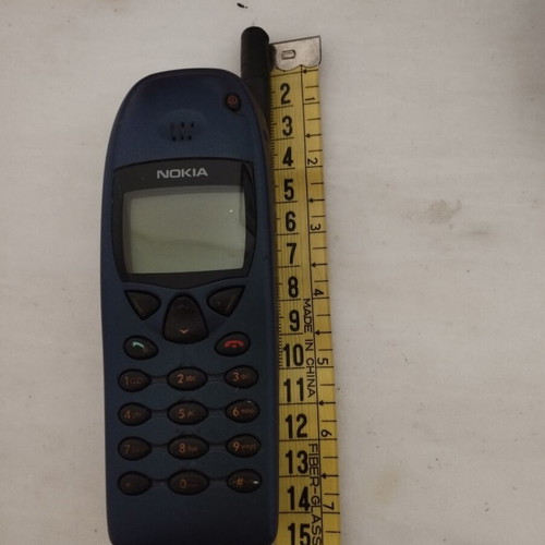 Nokia 6110 mobile phone used, blue iridescent, collectible