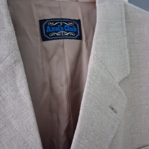 Axel's Club men's summer linen jacket like new 3-4XL beige