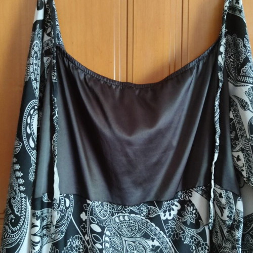 Fintanelli asymmetrical black and white tunic like new, size 58 to 4XL