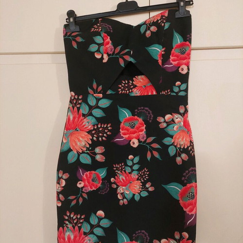 BSB strapless floral dress new, size 40, blue multicolor