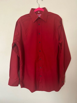 Kingfield shirt used, burgundy, size Large
