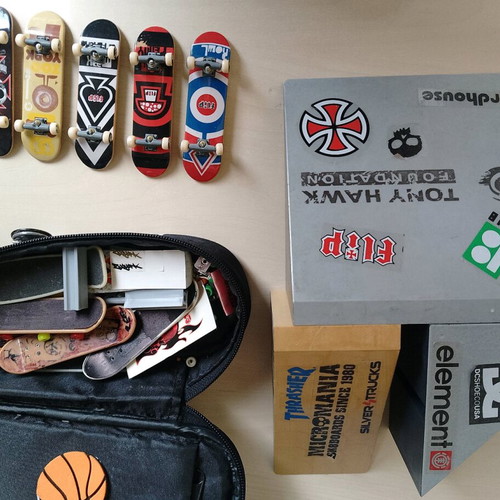 Tech decks used with ramps and extras, set of 5