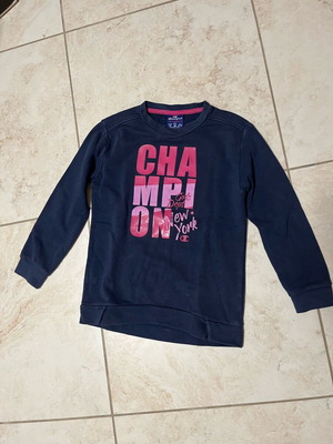 Champion sweatshirt for girl used, blue, size 122 cm