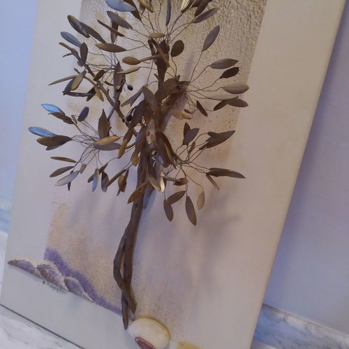Olive tree painting like new, height 65 cm, width 43 cm