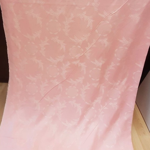 Pink jacquard fabric, double-sided, 1.80m width