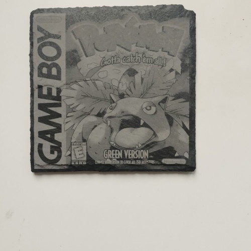 Pokemon slate coaster with Black 2 cover art