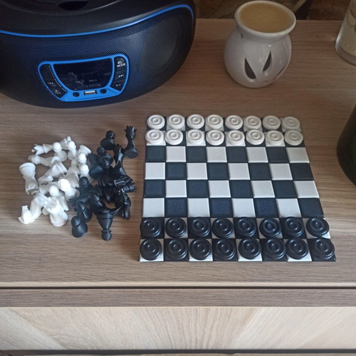 Travel chess and checkers set new, customizable colors