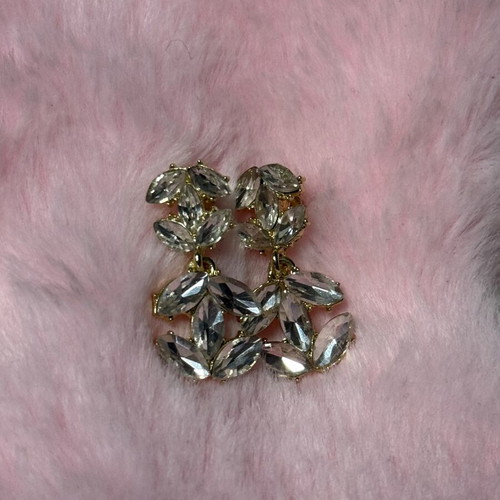 Dangling earrings, gold and silver