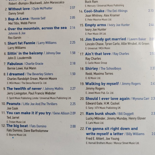 Collection of 12 CDs with major hits 1956-1957 used, rock