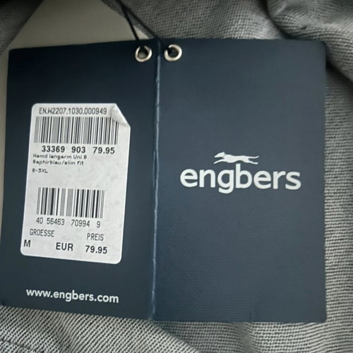 Engbers Men's Denim Shirt Acid Wash New Black Size M