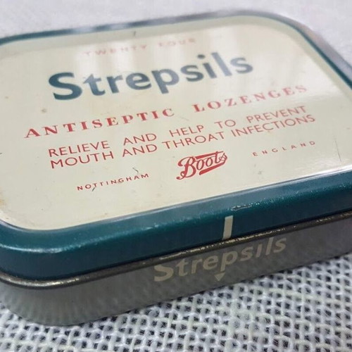 Vintage Strepsils Antiseptic Lozenges box used