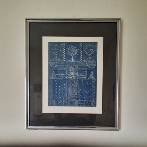 Painting used, 1 of 5 copies, 47x58 with frame