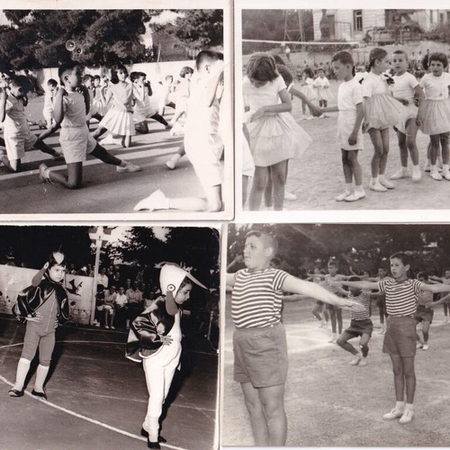 Black and white school life photos used, pack of 121