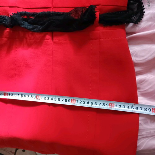 Red sleeveless georgette dress like new, size M