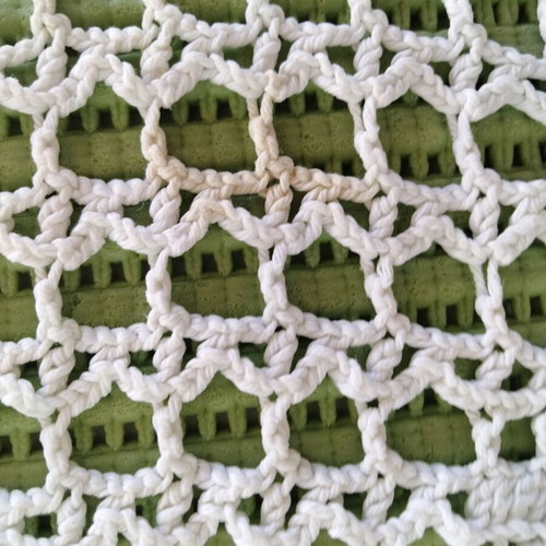 Vintage Handmade Crochet Table Runner 40x125 cm, like new
