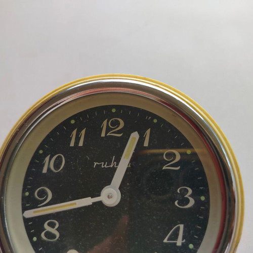 Ruhla Table Clock used, made in East Germany, with functional issues