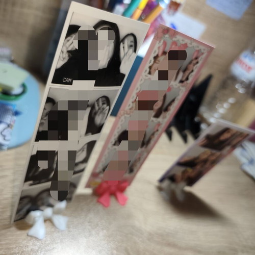 3D Printed Photo Holders Set of 4 with Bowknot, New