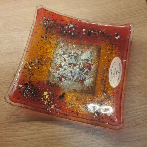 Glass candle holder like new