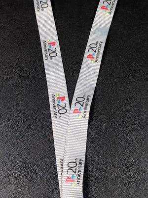 Official PlayStation 20th Anniversary Lanyard new, grey woven