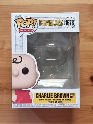 Funko Pop 1678 Peanuts Charlie Brown with Kite box like new